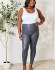 Light Gray LOVEIT Full Size Wide Waistband High Waist Leggings Sentient Beauty Fashions Apparel & Accessories