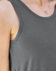 Dim Gray Basic Bae Full Size Round Neck Tank Sentient Beauty Fashions Apparel & Accessories