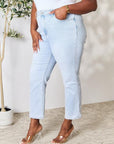 Light Gray BAYEAS Full Size High Waist Straight Jeans Sentient Beauty Fashions Apparel & Accessories