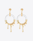 White Smoke Zinc Alloy and Resin Drop Earrings Sentient Beauty Fashions jewelry