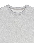 Light Gray Round Neck Dropped Shoulder Sweatshirt Sentient Beauty Fashions Apparel & Accessories