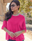 Rosy Brown Basic Bae Full Size Round Neck Drop Shoulder T-Shirt Sentient Beauty Fashions Apparel & Accessories