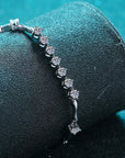 Dark Slate Gray Moissanite 925 Sterling Silver Bracelet Sentient Beauty Fashions Jewelry