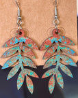 Rosy Brown Wooden Dangle Earrings Sentient Beauty Fashions earrings