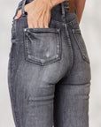 Dim Gray Judy Blue Full Size High Waist Tummy Control Release Hem Skinny Jeans Sentient Beauty Fashions Apparel & Accessories