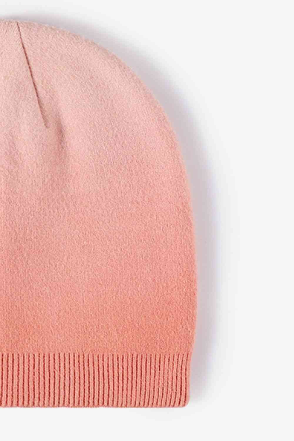 Pink Gradient Knit Beanie