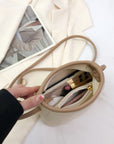 Light Gray PU Leather Crossbody Bag Sentient Beauty Fashions bags