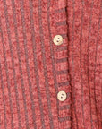 Maroon Double Take Ribbed Button-Up Cardigan with Pockets Sentient Beauty Fashions Apparel & Accessories