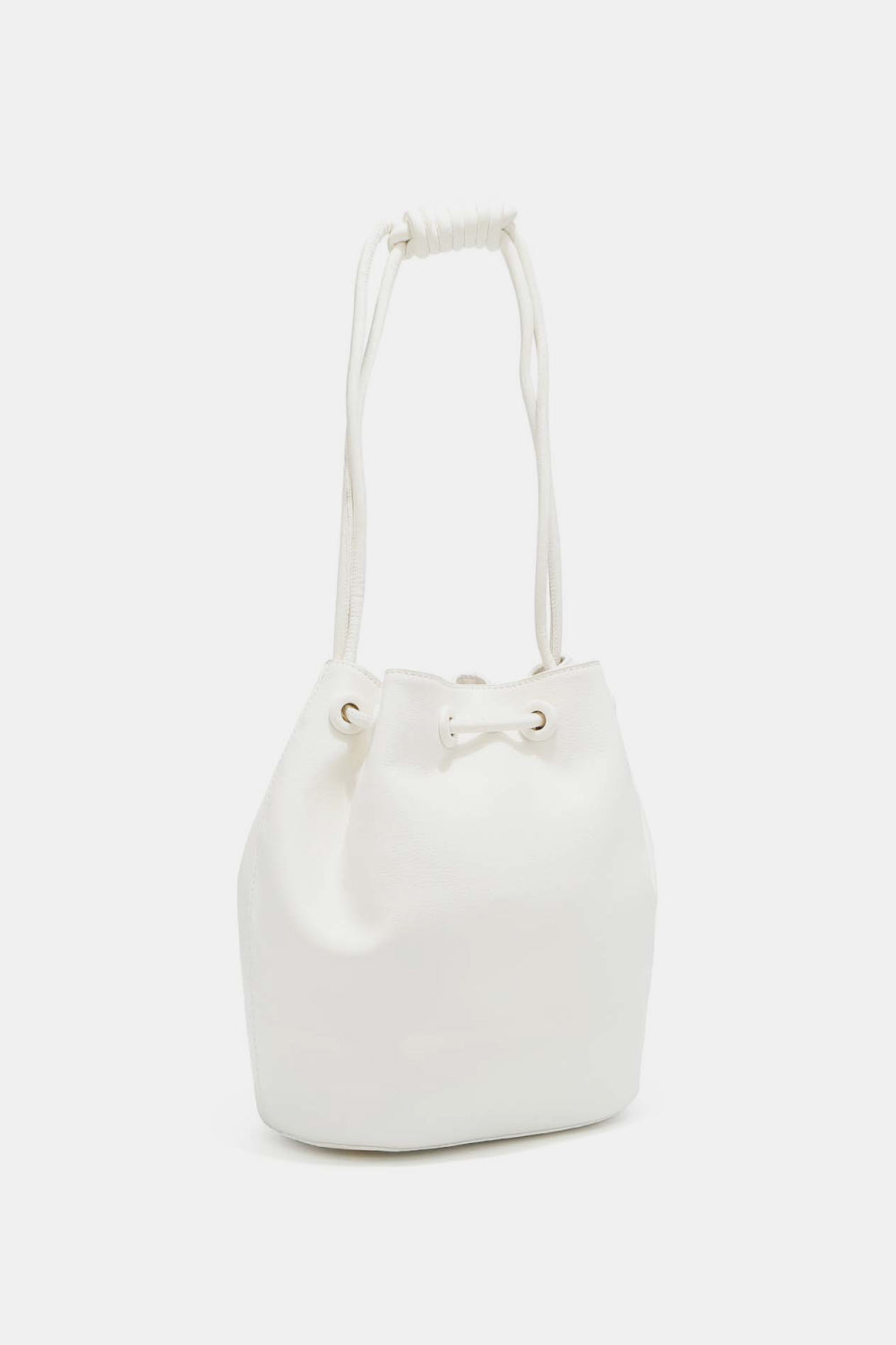 White Smoke Nicole Lee USA Amy Studded Bucket Bag Sentient Beauty Fashions *Accessories
