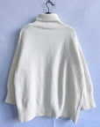 Gray Turtleneck Long Sleeve Sweater