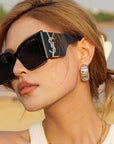 Dark Khaki Resin C-Hoop Earrings Sentient Beauty Fashions jewelry