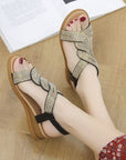 Rosy Brown PU Leather Open Toe Sandals Sentient Beauty Fashions Apparel & Accessories