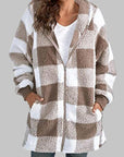 Gray Plaid Zip-Up Hooded Jacket with Pockets Sentient Beauty Fashions Apparel & Accessories