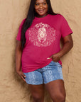 Rosy Brown Simply Love Full Size VIRGO Graphic T-Shirt Sentient Beauty Fashions Apparel & Accessories