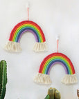 Light Gray Rainbow Fringe Trim Wall Hanging Decor Sentient Beauty Fashions Home Decor