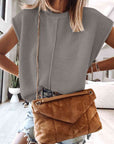 Dim Gray Cap Sleeve Sweater Vest