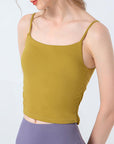 Light Gray Ruched Sports Cami Sentient Beauty Fashions Apparel & Accessories