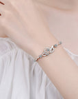 Gray 925 Sterling Silver Moissanite Bracelet Sentient Beauty Fashions Jewelry