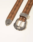 Seashell Patterned PU Leather Belt Sentient Beauty Fashions *Accessories