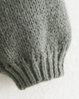 Gray Exposed Seam Round Neck Long Sleeve Sweater Sentient Beauty Fashions Apparel & Accessories