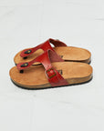 Lavender MMShoes Drift Away T-Strap Flip-Flop in Red Sentient Beauty Fashions shoes
