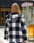 Dark Slate Gray Two-Side Wear Hooded Coat Sentient Beauty Fashions Apparel & Accessories