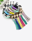 White Smoke Assorted 2-Pack Multicolored Beaded Tassel Keychain Sentient Beauty Fashions Apparel & Accessories