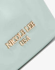 Light Gray Nicole Lee USA Faux Leather Pouch Sentient Beauty Fashions Apparel & Accessories
