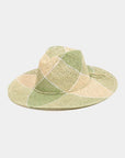 Beige Fame Contrast Straw Braid Hat