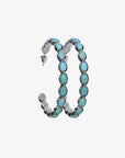 White Smoke Artificial Turquoise C-Hoop Earrings Sentient Beauty Fashions jewelry