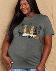 Dark Slate Gray Simply Love Full Size Halloween Theme Graphic Cotton Tee Sentient Beauty Fashions Apparel & Accessories