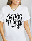 Light Gray Simply Love Full Size DOG MAMA Graphic Cotton T-Shirt Sentient Beauty Fashions