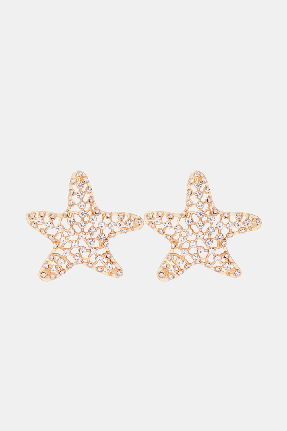 Starfish Zinc Alloy Glass Stone Dangle Earrings