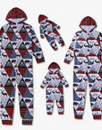 Dark Slate Gray Women Printed Hooded Jumpsuit Sentient Beauty Fashions Apparel & Accessories