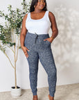 Light Gray LOVEIT Heathered Drawstring Leggings with Pockets Sentient Beauty Fashions Apparel & Accessories