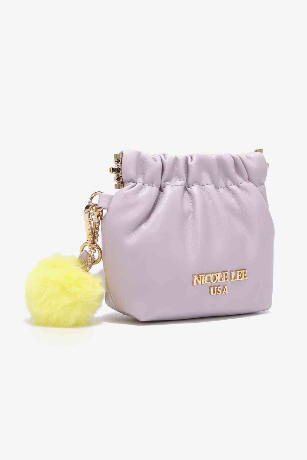 Lavender Nicole Lee USA Faux Leather Pouch Sentient Beauty Fashions Apparel &amp; Accessories