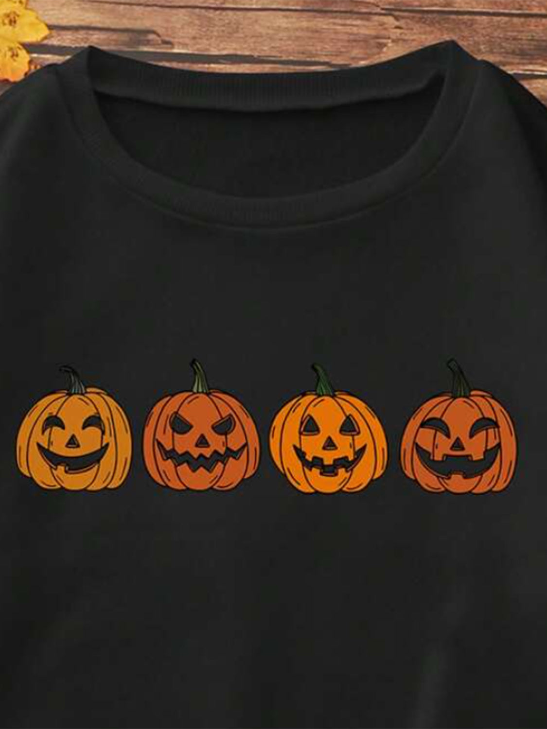 Black Simply Love Full Size Jack-O'-Lantern Graphic T-Shirt Sentient Beauty Fashions Apparel & Accessories