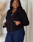 Dark Gray Culture Code Full Size Zip-Up Jacket with Pockets Sentient Beauty Fashions Apparel & Accessories