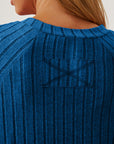 Midnight Blue Basic Bae Full Size Ribbed Thumbhole Sleeve T-Shirt Sentient Beauty Fashions Apparel & Accessories
