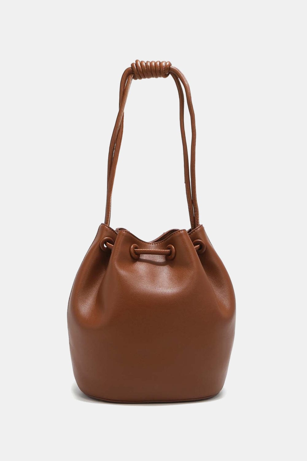 Saddle Brown Nicole Lee USA Amy Studded Bucket Bag