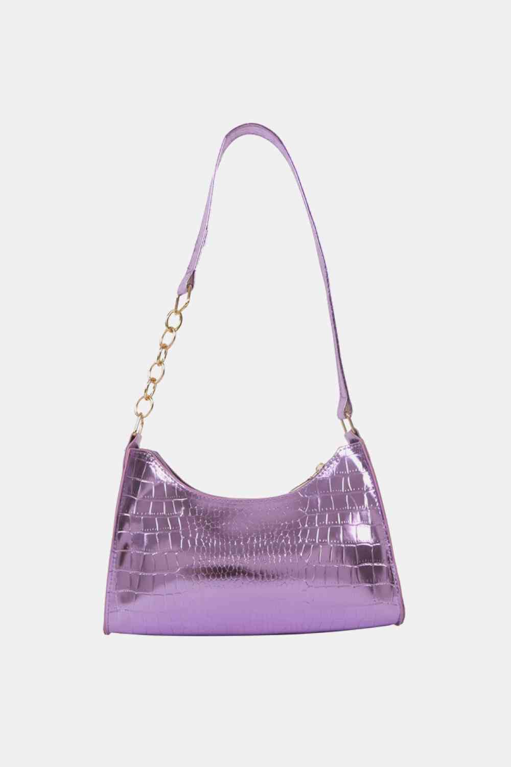 Lavender PU Leather Shoulder Bag Sentient Beauty Fashions *Accessories