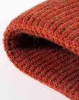 Brown NEWYORK Patch Rib-Knit Cuffed Beanie