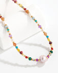 White Smoke Multicolored Bead Necklace Sentient Beauty Fashions jewelry