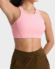 Light Gray Wide Strap Cropped Sport Tank