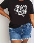 Dark Slate Gray Simply Love Full Size DOG MAMA Graphic Cotton T-Shirt Sentient Beauty Fashions