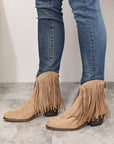 Gray Legend Women's Fringe Cowboy Western Ankle Boots Sentient Beauty Fashions shoes