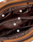 Dark Slate Gray PU Leather Tote Bag Sentient Beauty Fashions Bag