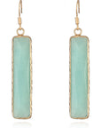 Gray Natural Stone Drop Earrings Sentient Beauty Fashions jewelry