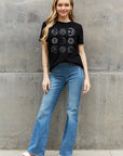 Dark Gray Simply Love Sun and Moon Graphic Cotton Tee Sentient Beauty Fashions Apparel & Accessories