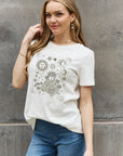 Light Slate Gray Simply Love Celestial Graphic Short Sleeve Cotton Tee Sentient Beauty Fashions Apparel & Accessories